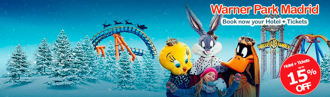 Christmas Warner Madrid. Offers and discounts to spend Warner in Madrid